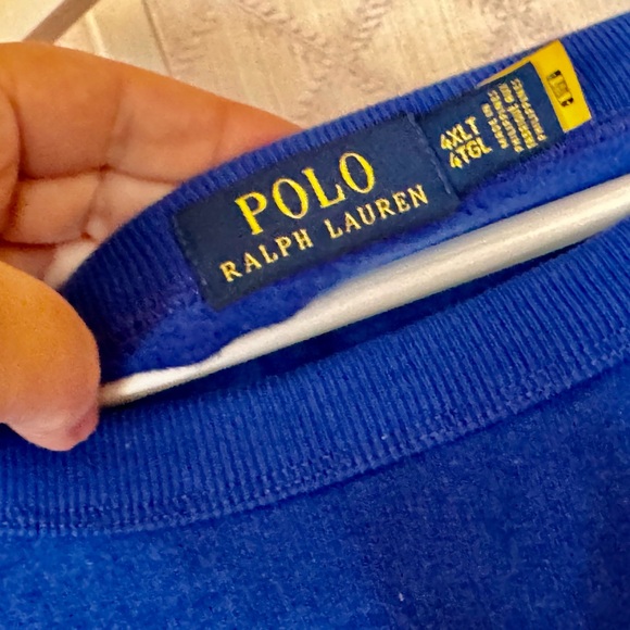 Polo Ralph Lauren Green and Blue Equestrian Sweatshirt, 4xlt - Picture 3 of 3